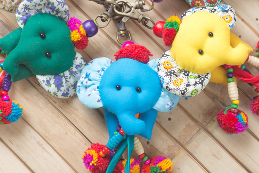 Assorted Color Elephant Hanging Charm