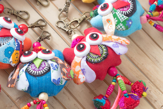 Assorted Color Owl Hanging Charm